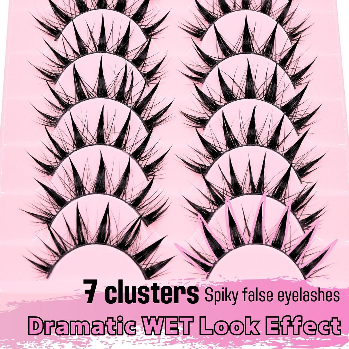 10 Pairs Manga Lashes Anime Cosplay Lashes Spiky Manga Style Lashes Janpanese 16mm Extension Natural Manhua Doll Eye Lashes Halloween/Party Makeup Look by AUGENLI (A3)