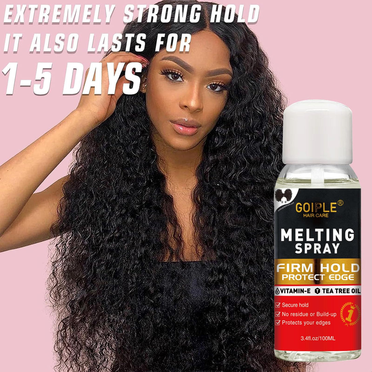 Hair Extension Adhesive Spray Kit - Lace Front Wig & Closure Glue, No Melt for Wigs & Extensions
