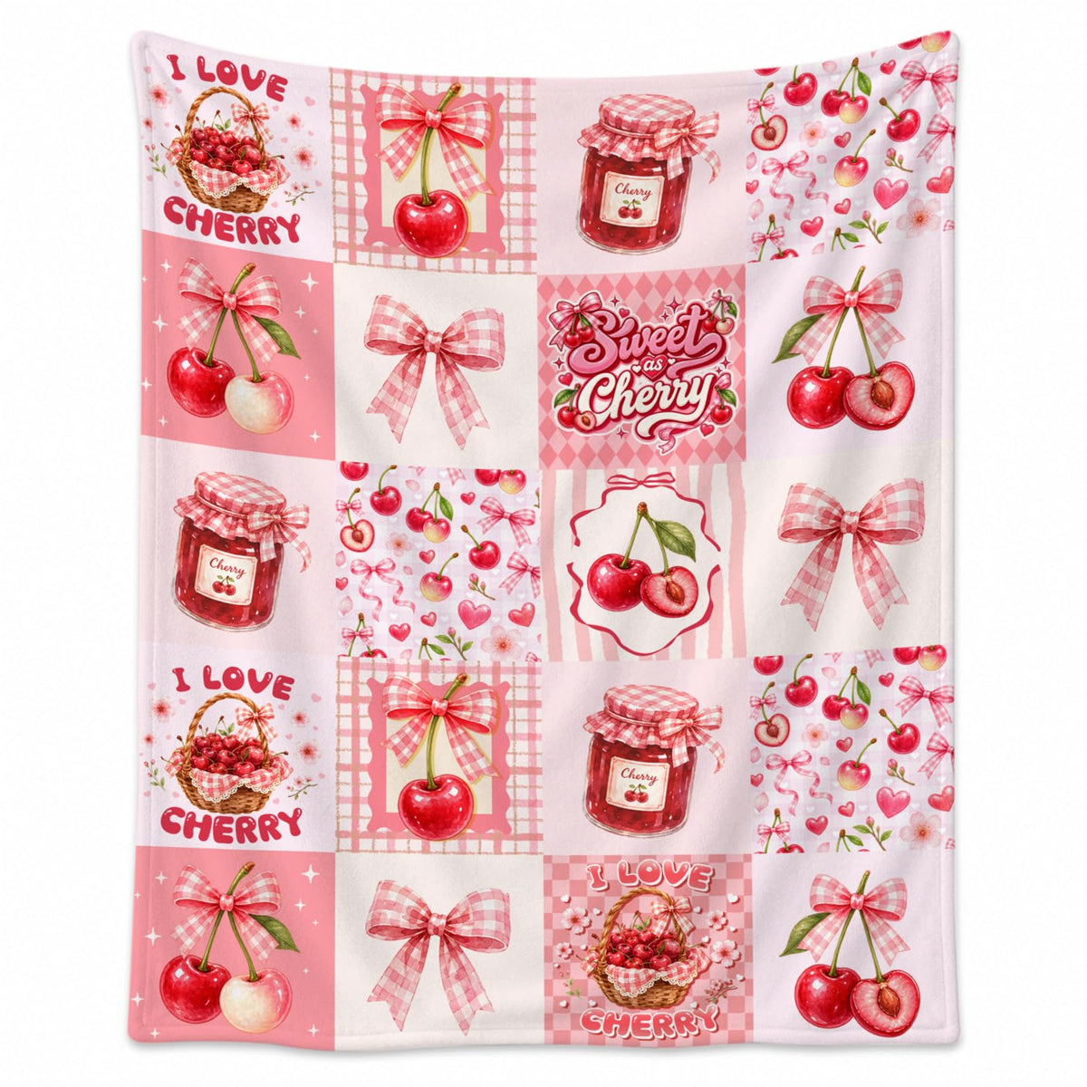 Cherry Blanket, Cherry Gifts for Women, Fruit Throw Blanket