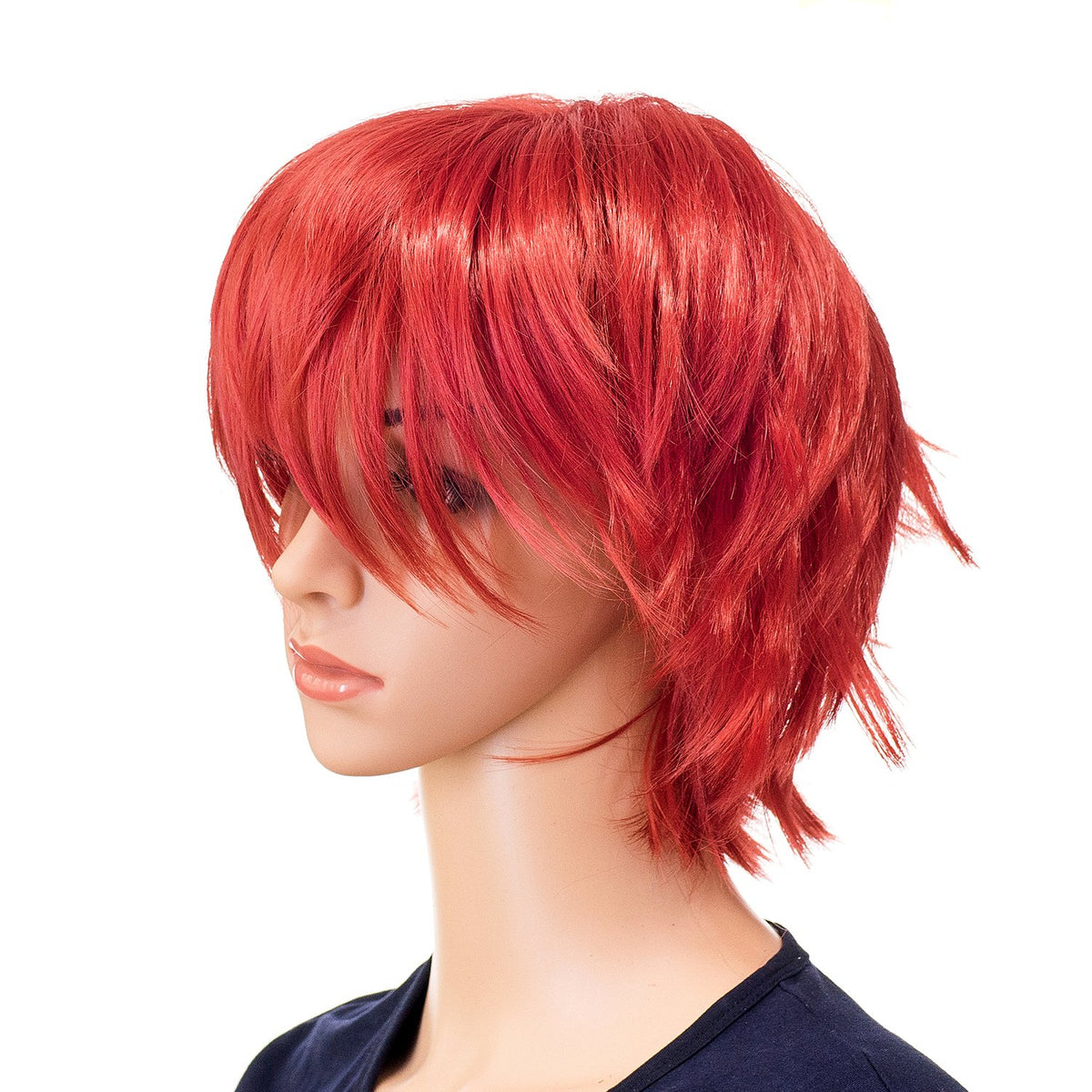 SWACC Unisex Fashion Spiky Layered Short Anime Cosplay Wig for Men and Women (1B-Off Black)