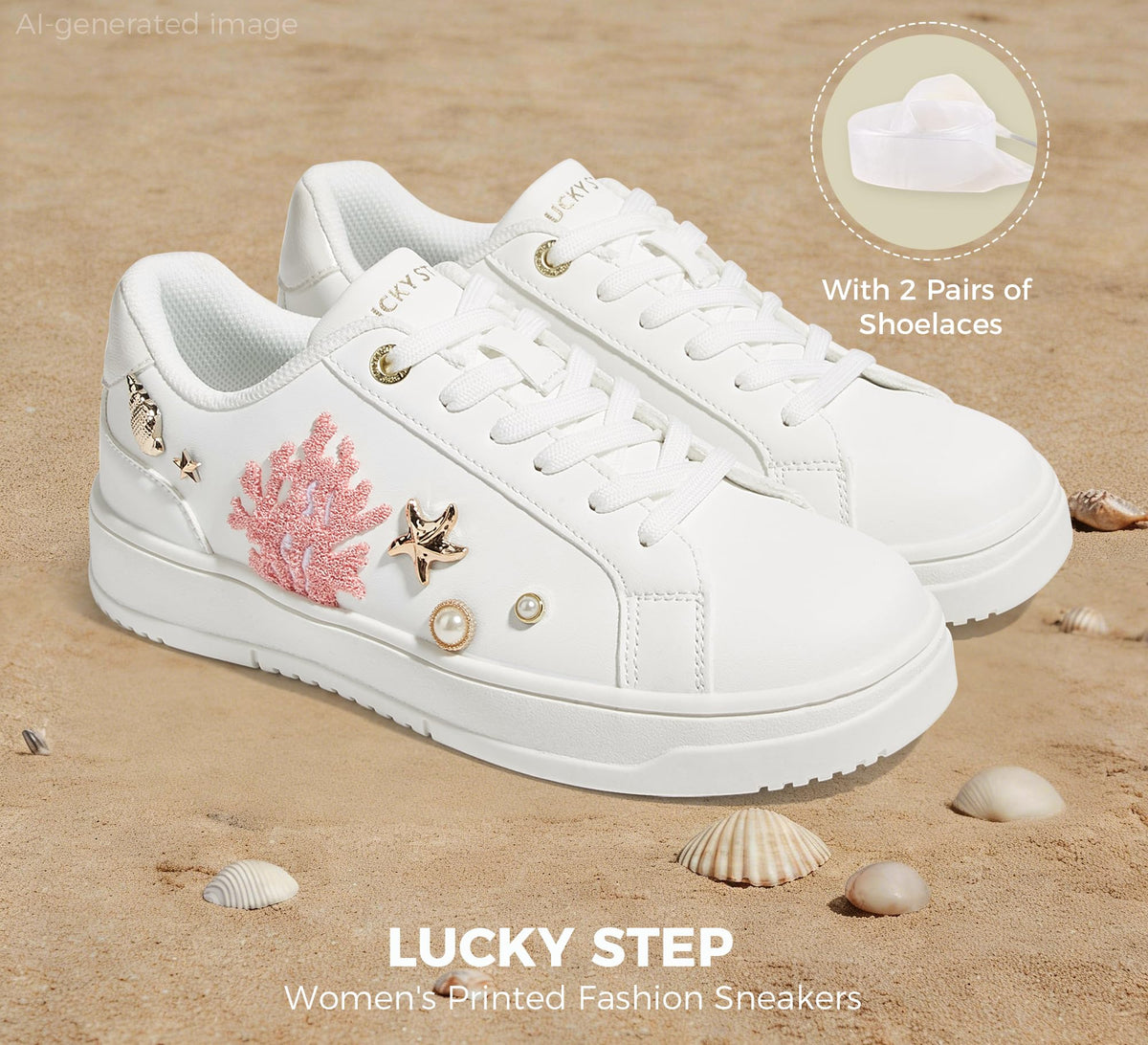 LUCKY STEP Women's Printed Fashion Sneakers