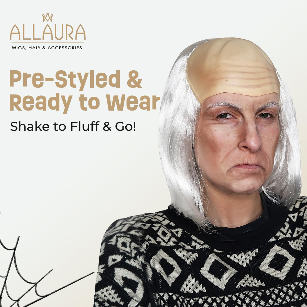ALLAURA – Jon Snow Wig Northern Snow King Wig + Shield Jon Snow Pin – Bruno Short Black Curly Cosplay Wigs For Men Halloween Cosplay Halloween Costume