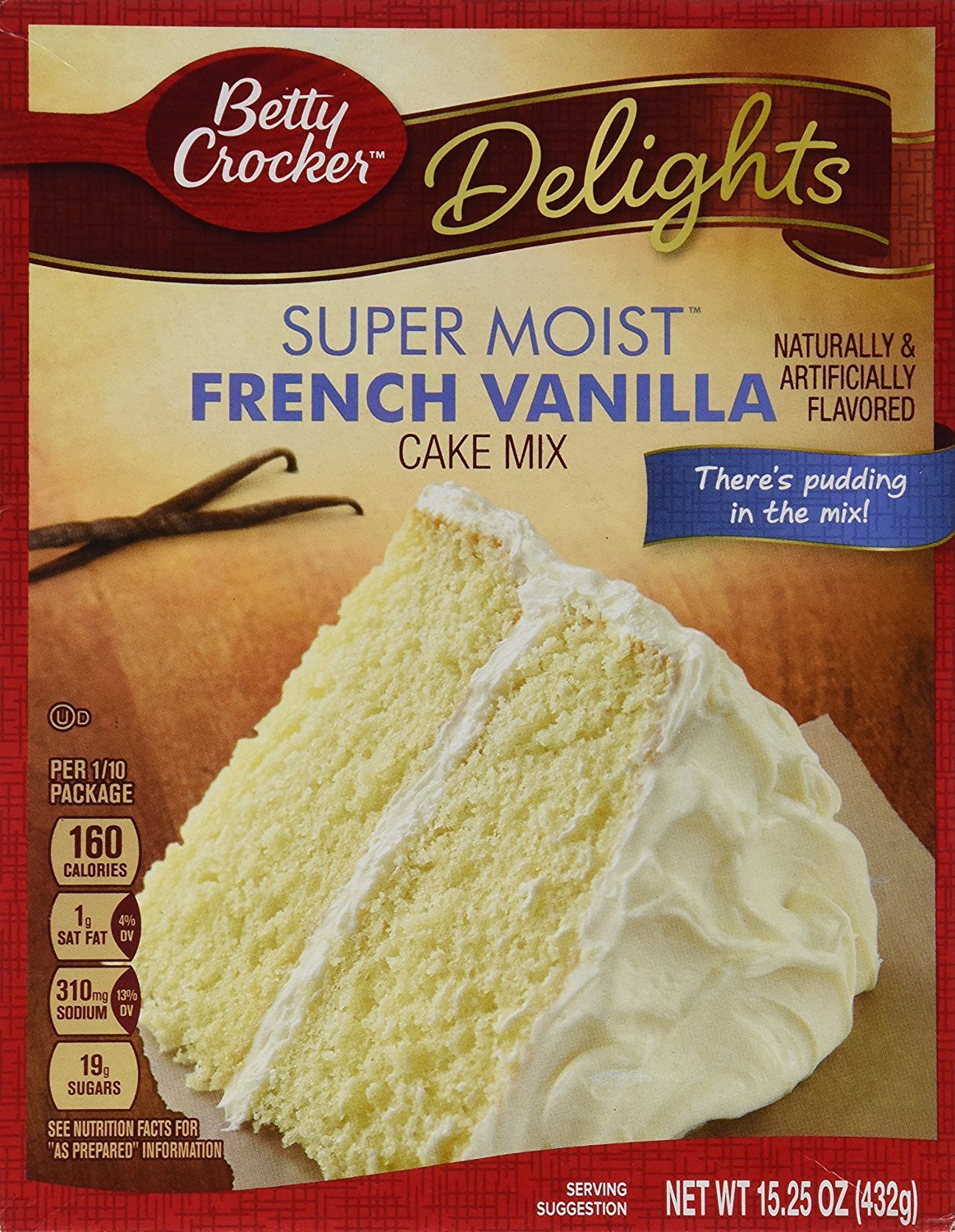 Betty Crocker Delights Super Moist Cherry Chip Cake Mix, 13.25 oz.
