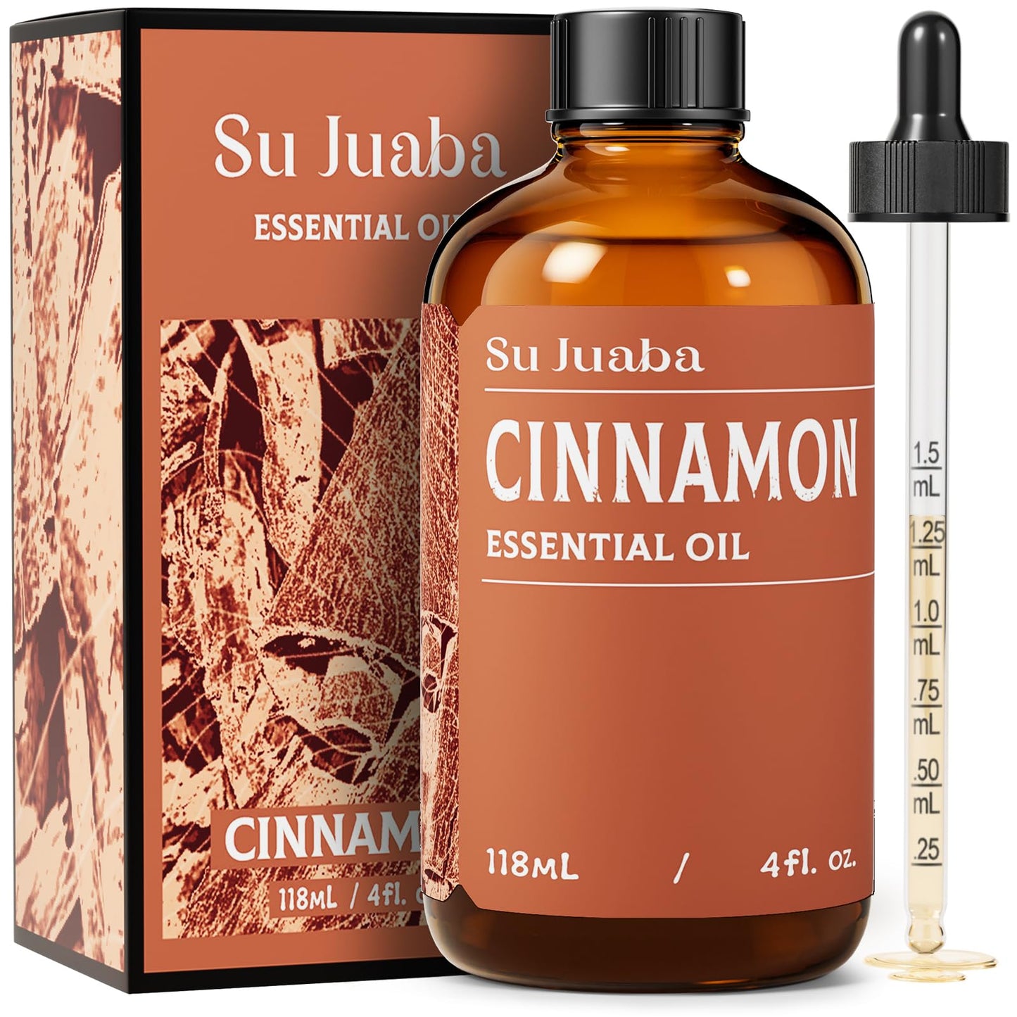 SU JUABA Lavender Essential Oil for Aromatherapy, Sleep & Relaxation | Calming Scent for Diffusion & Skin Care, Ideal for DIY Candles Soap & Fabric Softening - 118mL / 4 fl oz