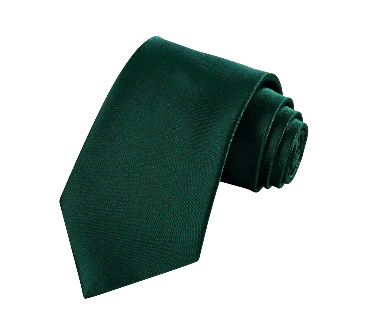 TIE G Solid Satin Woven dyed Color Formal Black Necktie and Pocket Square Sets in Gift Box