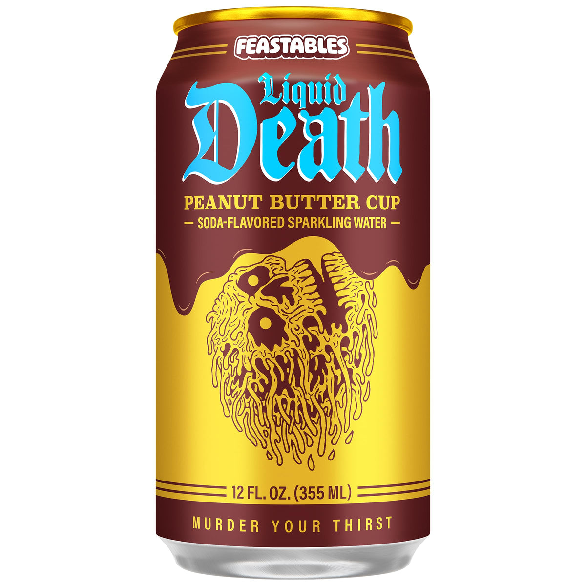 Liquid Death Soda-Flavored Sparkling Water - Cherry Obituary, Less Sugar*, Huge Flavor, No Caffeine, No Artificial Sweeteners, 12 Fl Oz (Pack of 12)