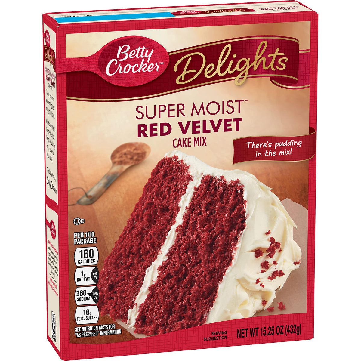 Betty Crocker Delights Super Moist Cherry Chip Cake Mix, 13.25 oz.