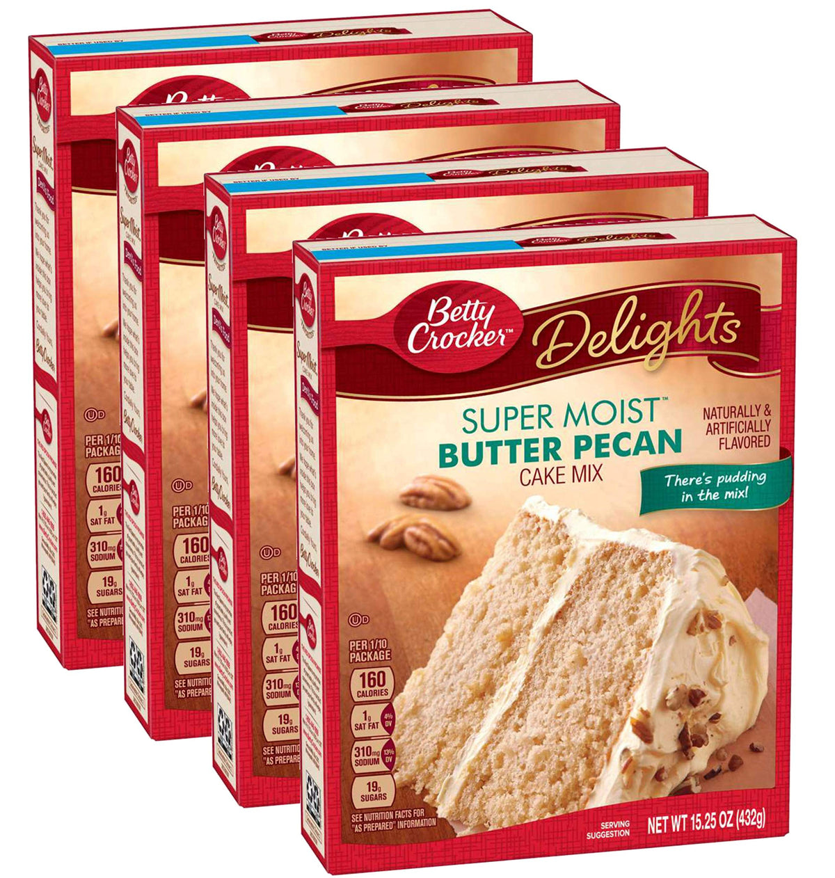 Betty Crocker Delights Super Moist Cherry Chip Cake Mix, 13.25 oz.