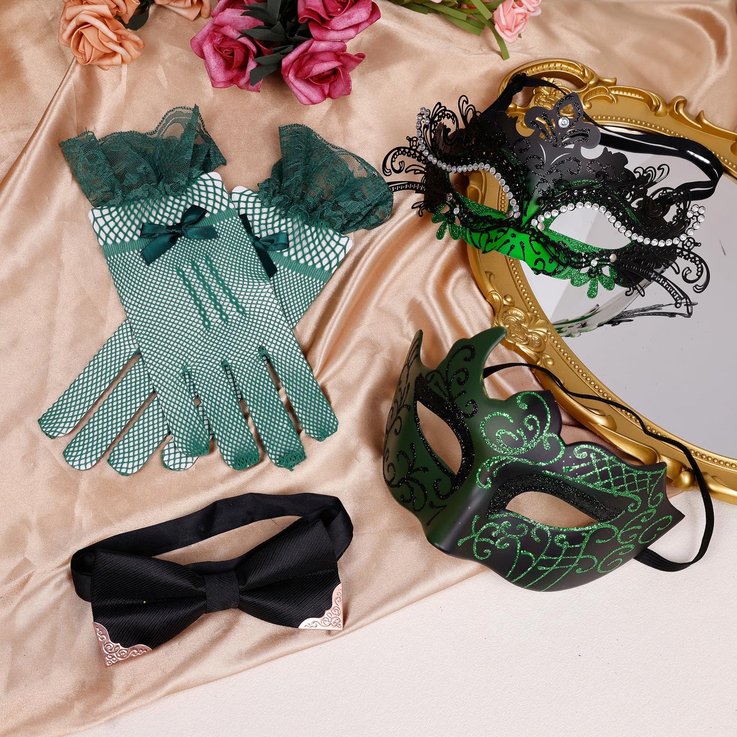 Masquerade Mask for Women Couples Metal Venetian Party Mask Mardi Gras Venetian Mask Evening Mask Halloween Accessory