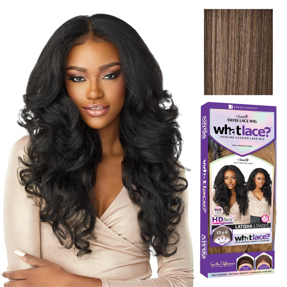 Sensationnel What Lace 13x6 Wig-Latisha, 1 JETBLACK