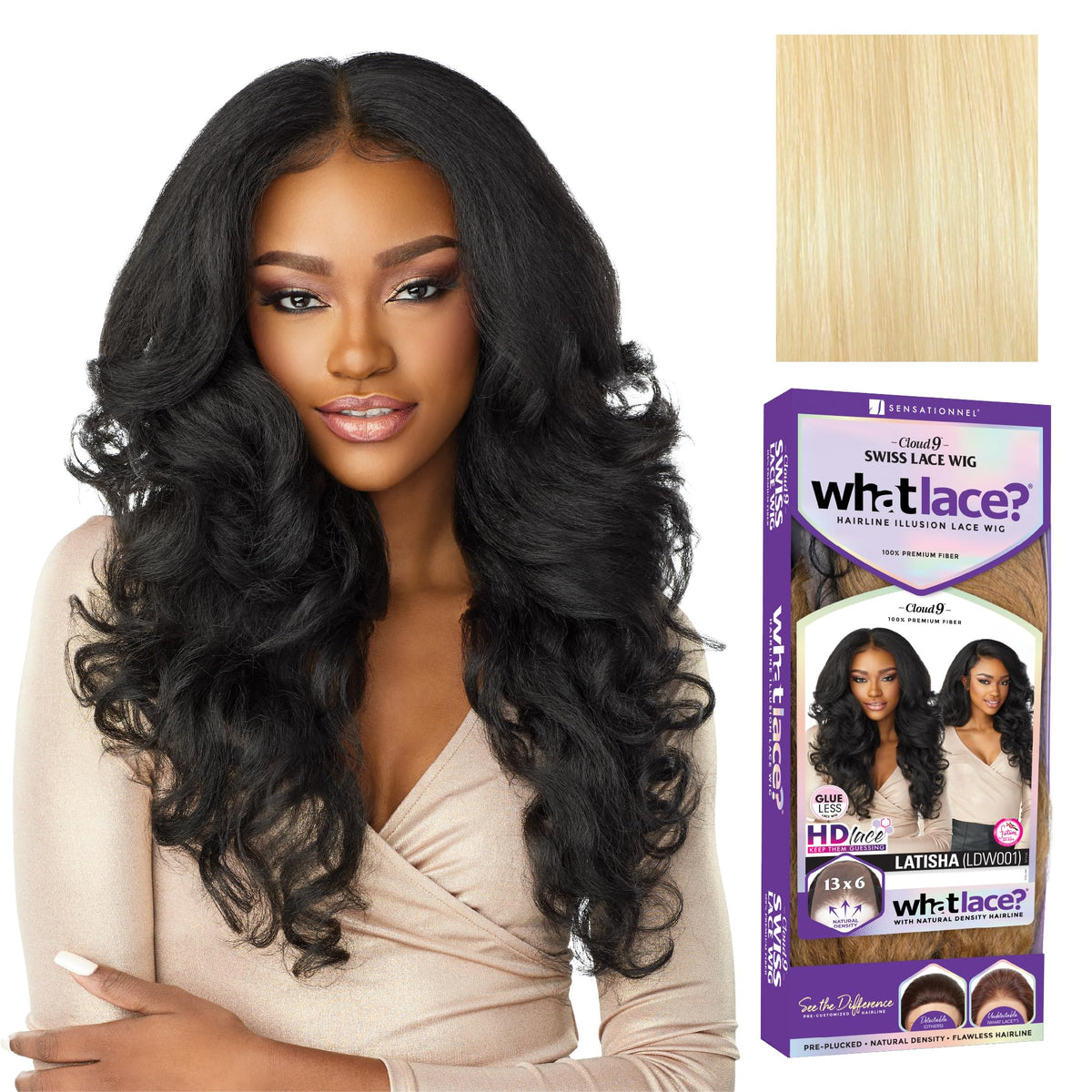 Sensationnel What Lace 13x6 Wig-Latisha, 1 JETBLACK