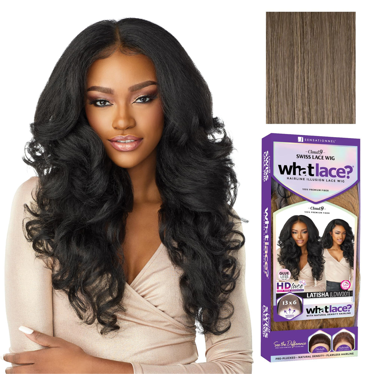 Sensationnel What Lace 13x6 Wig-Latisha, 1 JETBLACK