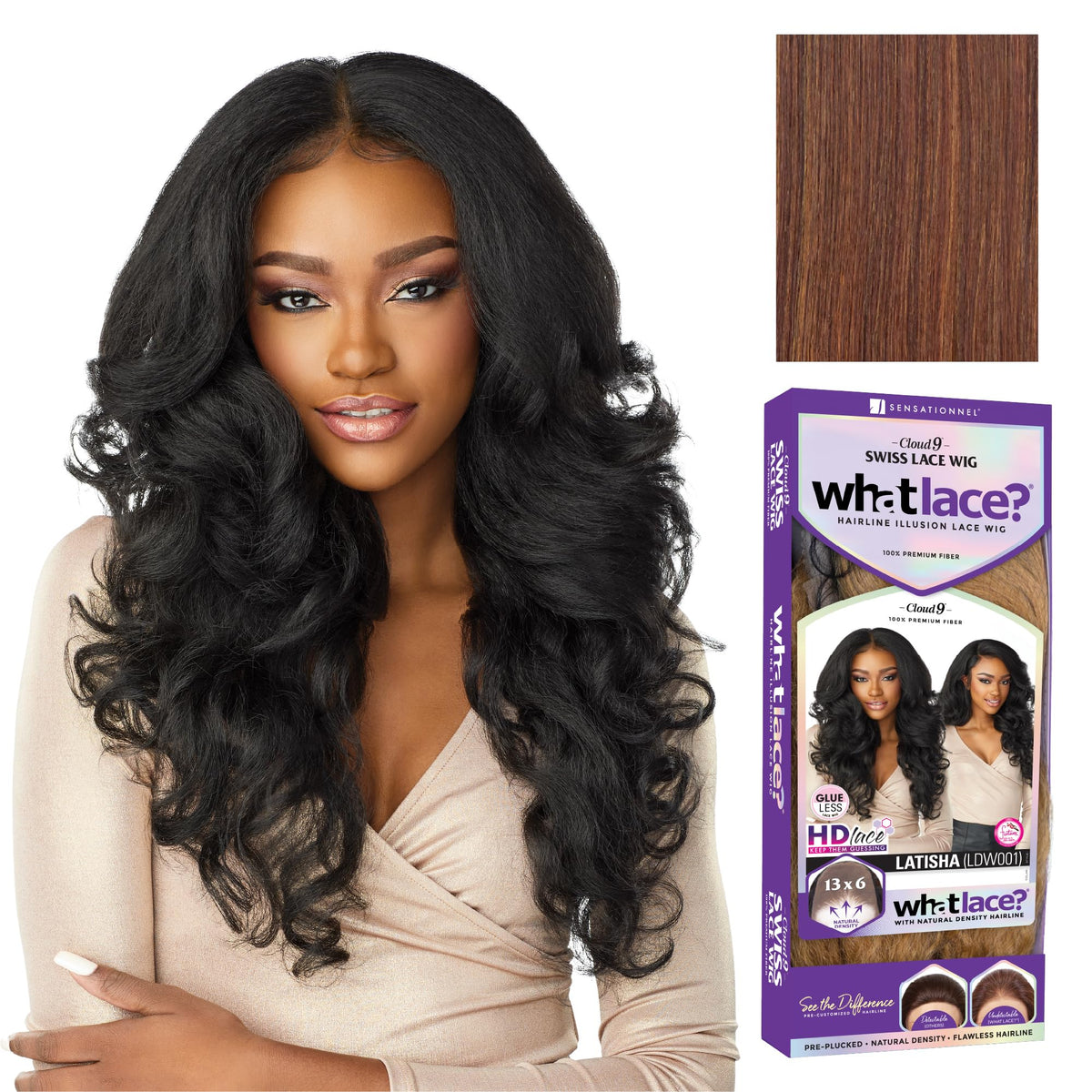 Sensationnel What Lace 13x6 Wig-Latisha, 1 JETBLACK
