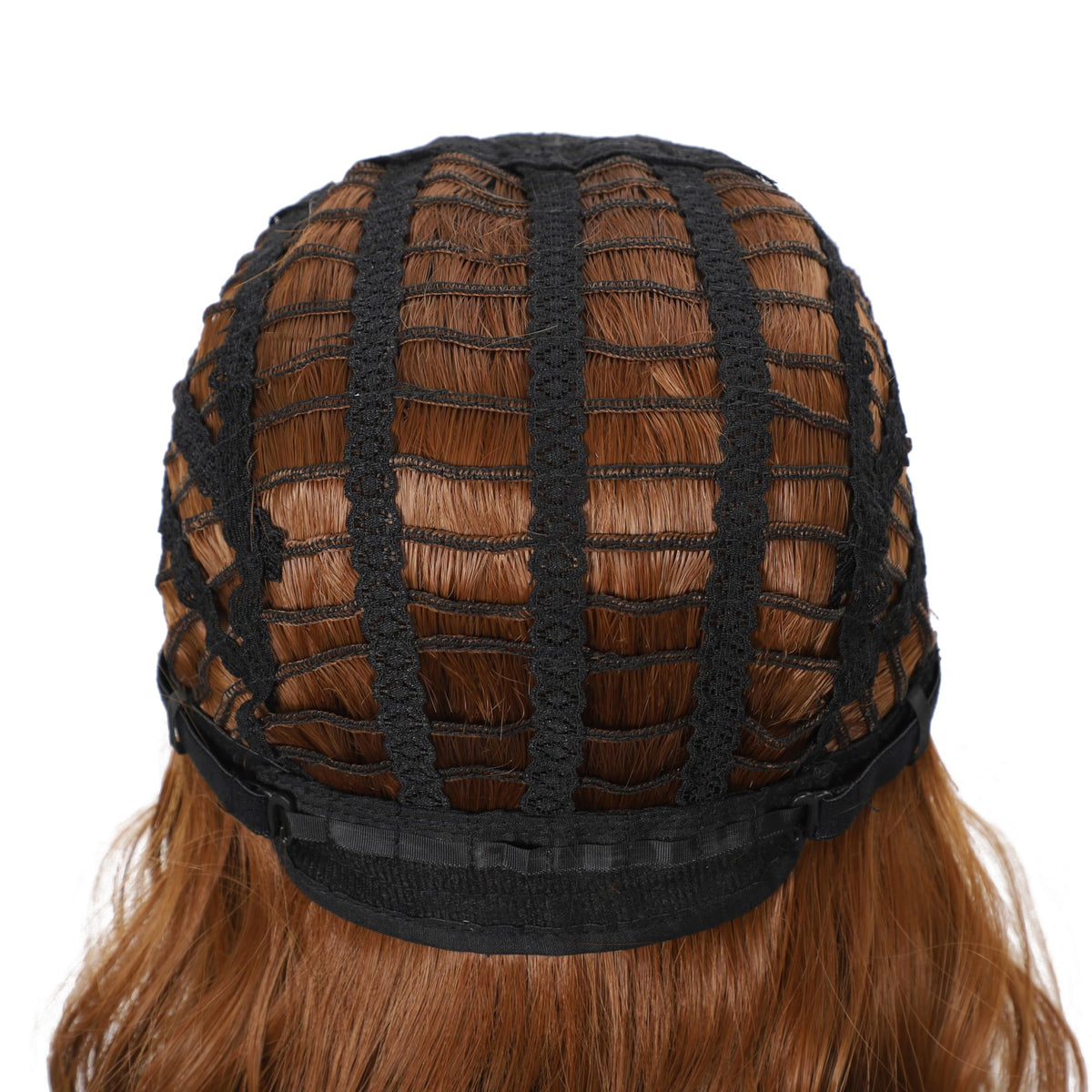 Black Mixed Brown Wig for Black Women Short Wavy Curly Bob Wig with Bangs