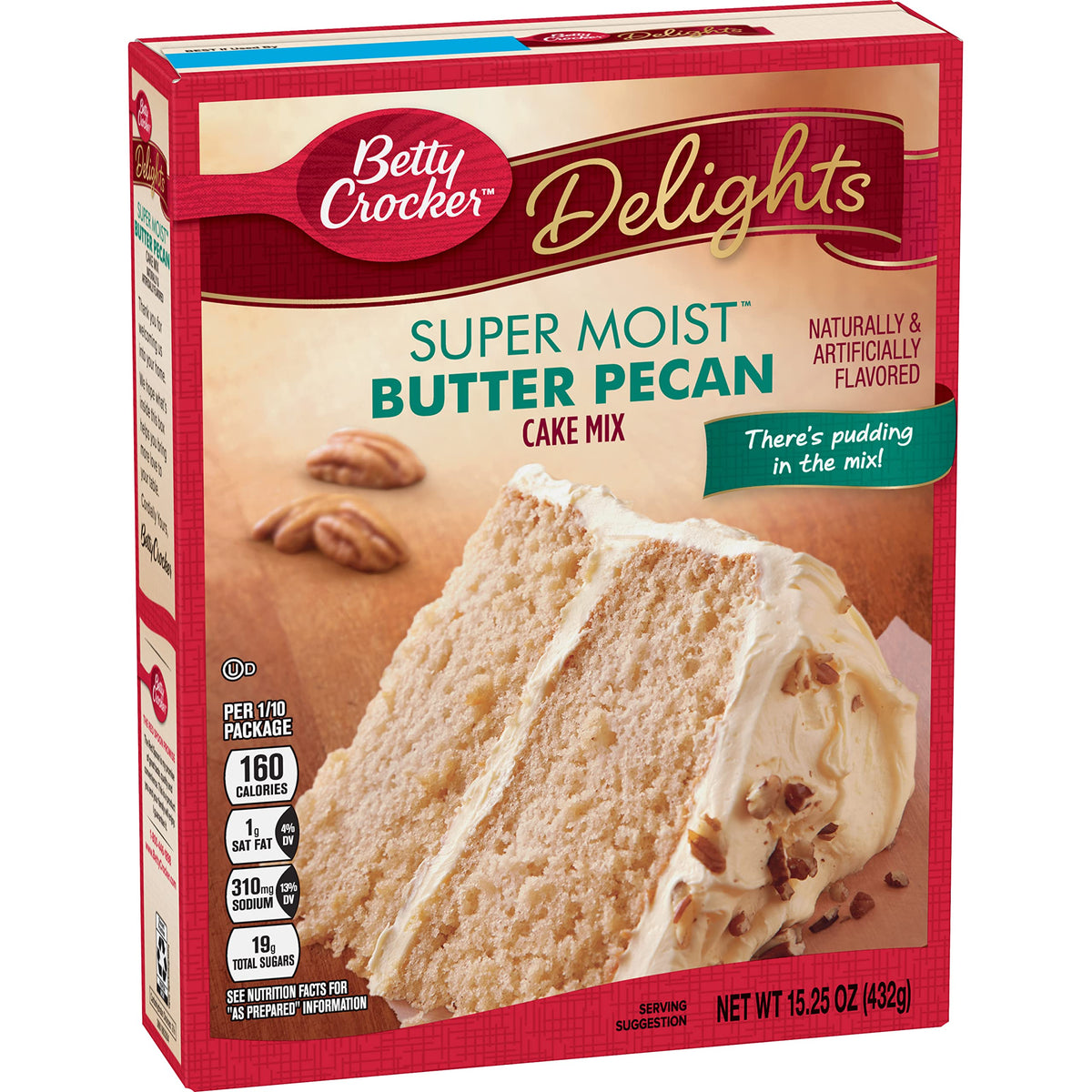 Betty Crocker Delights Super Moist Cherry Chip Cake Mix, 13.25 oz.