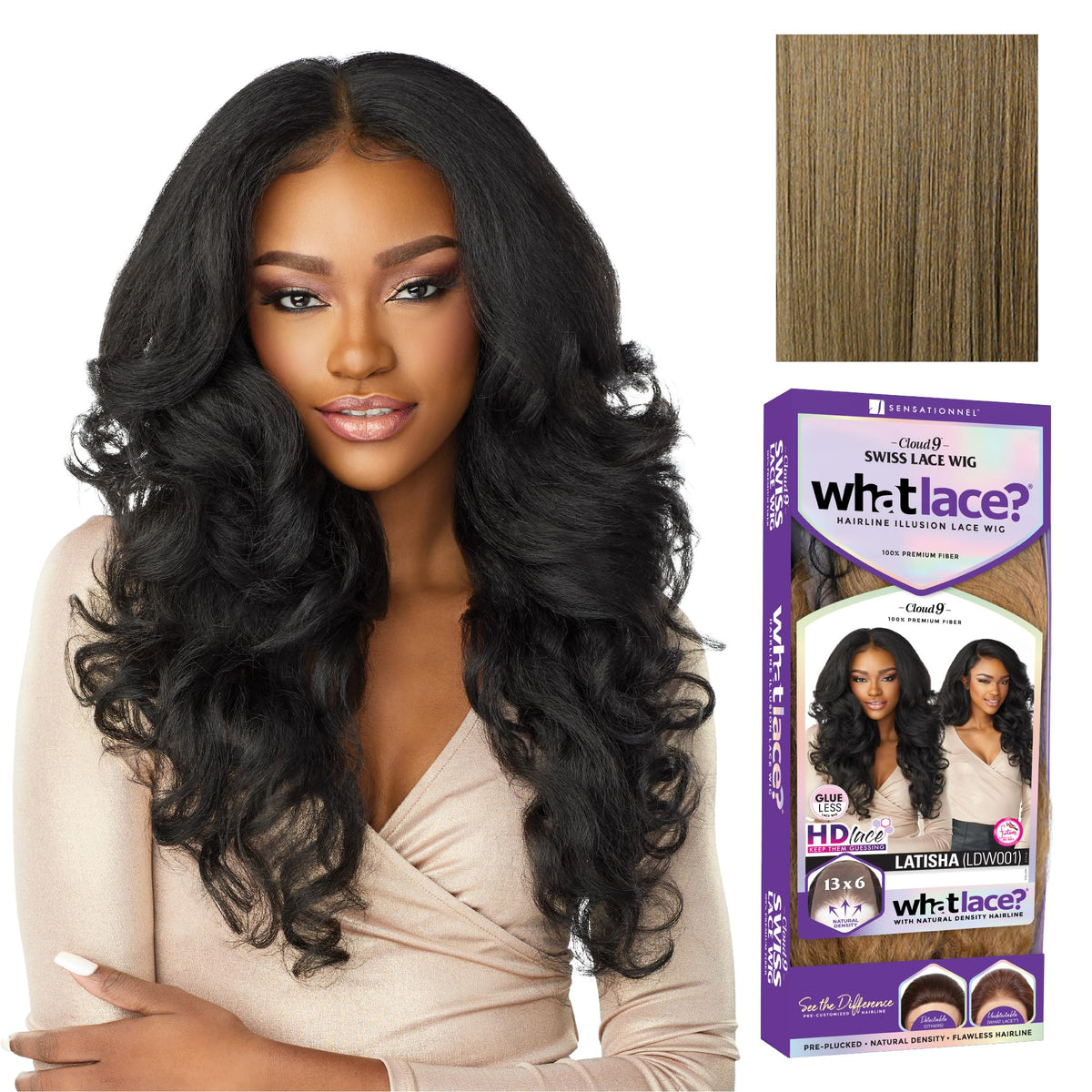 Sensationnel What Lace 13x6 Wig-Latisha, 1 JETBLACK