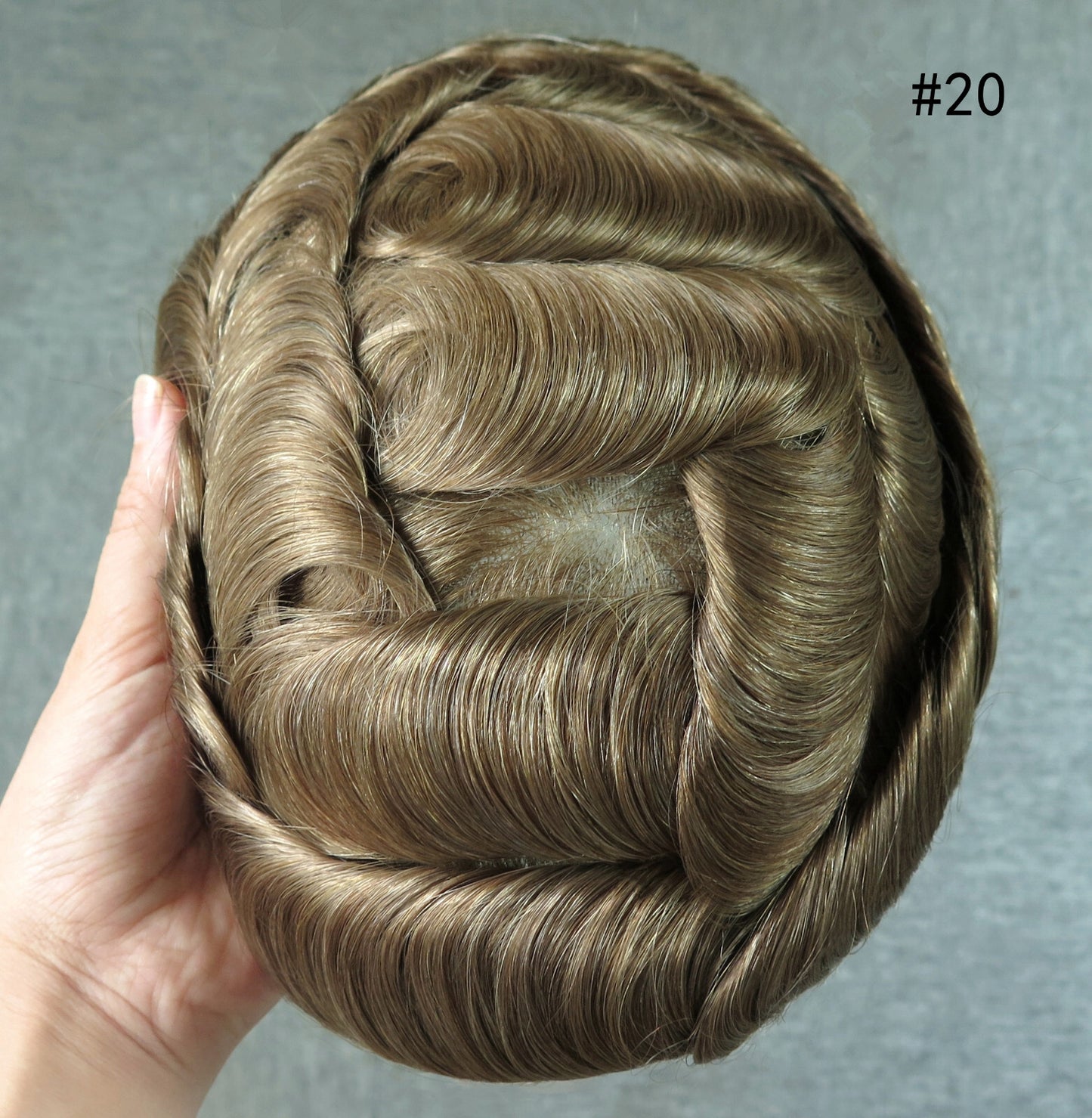 Mens Thin Skin Toupee Hair Replacement System Hairpiece BIO Human Hair Wigs