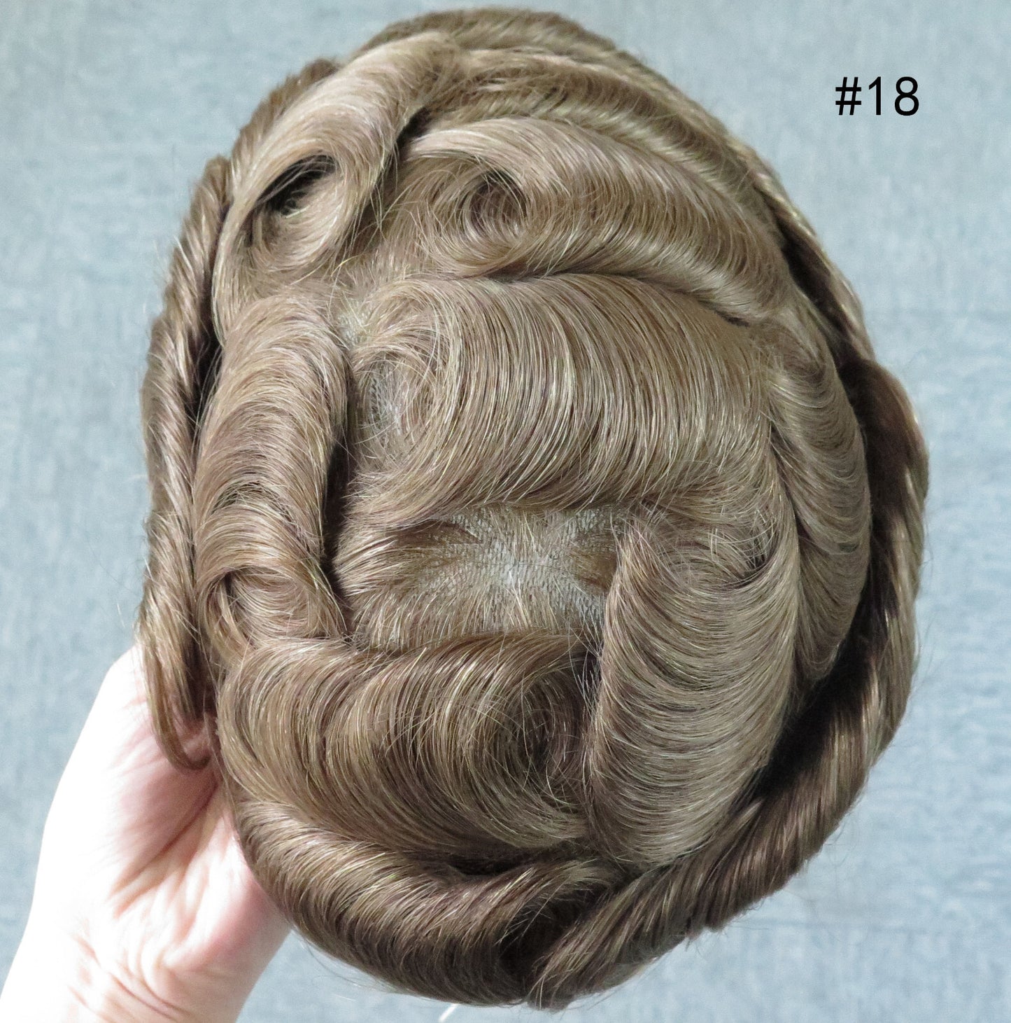 Mens Thin Skin Toupee Hair Replacement System Hairpiece BIO Human Hair Wigs