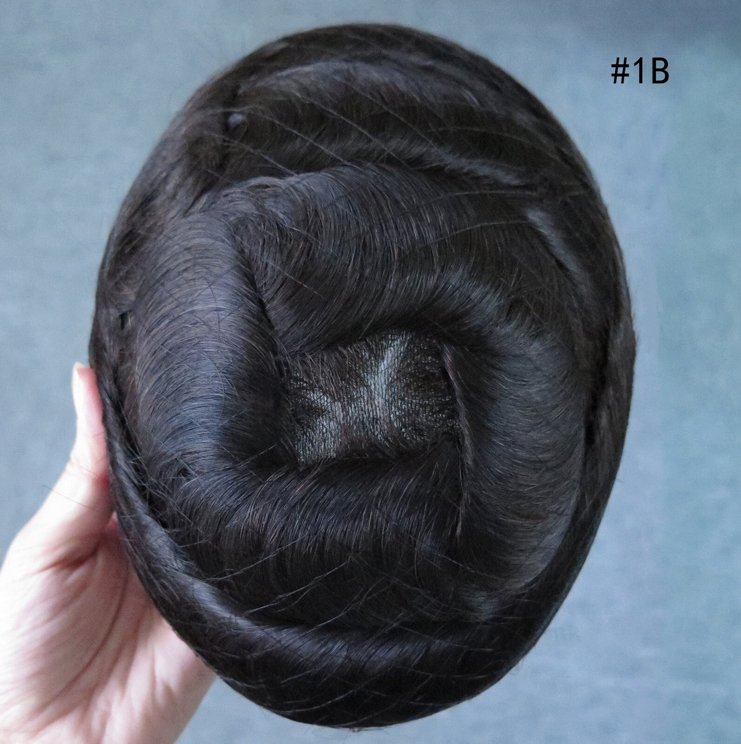 Mens Thin Skin Toupee Hair Replacement System Hairpiece BIO Human Hair Wigs