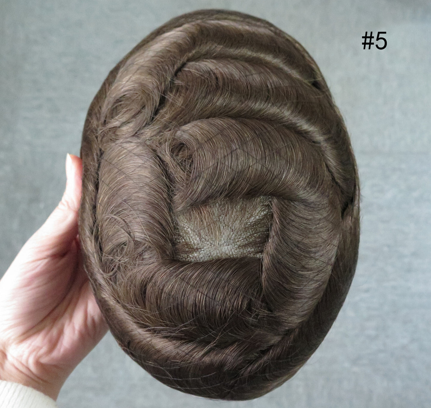 Mens Thin Skin Toupee Hair Replacement System Hairpiece BIO Human Hair Wigs