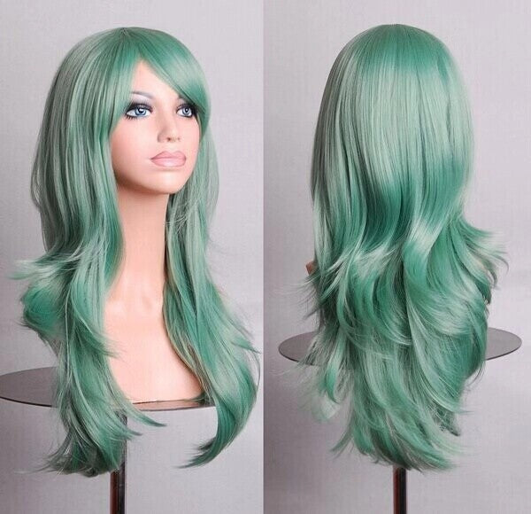70cm Long Curly Fashion Cosplay Costume Party Hair  Wigs Full Hair Wavy Wig