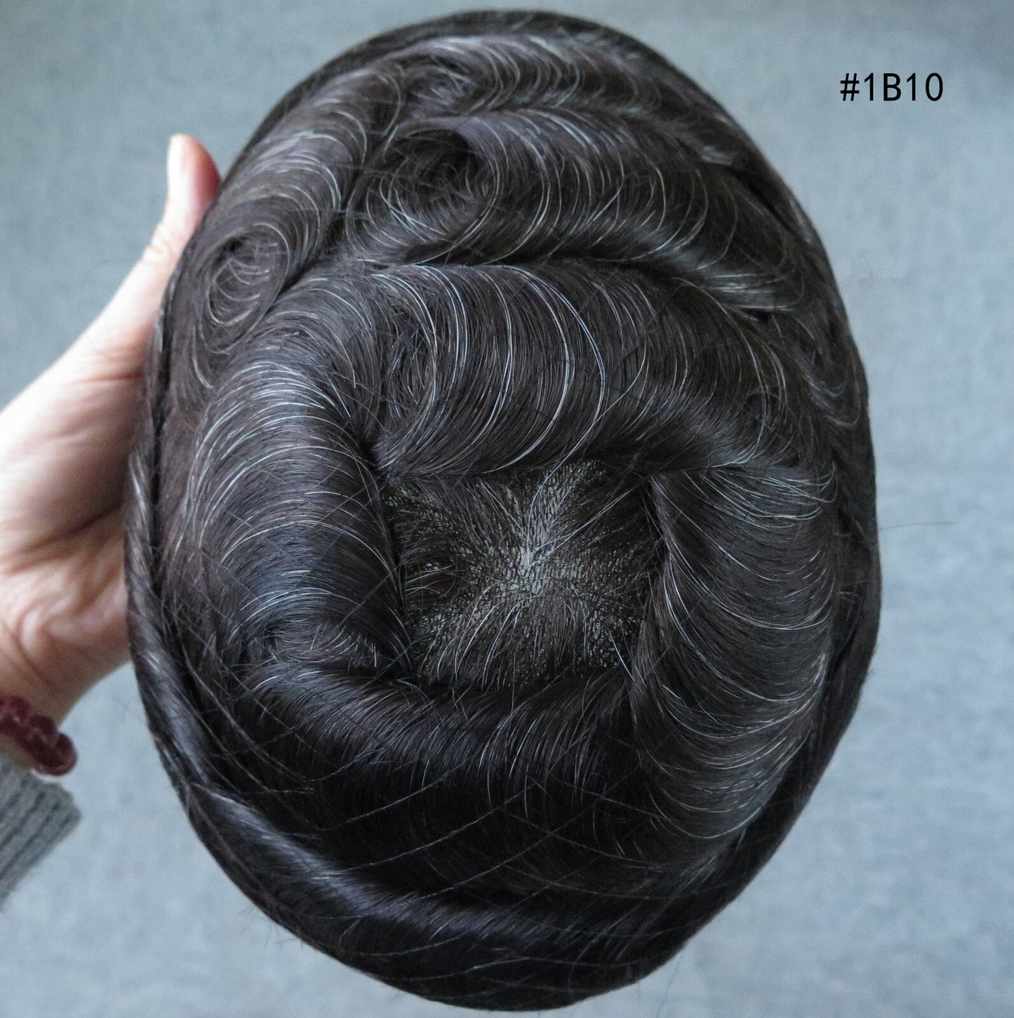 Mens Thin Skin Toupee Hair Replacement System Hairpiece BIO Human Hair Wigs