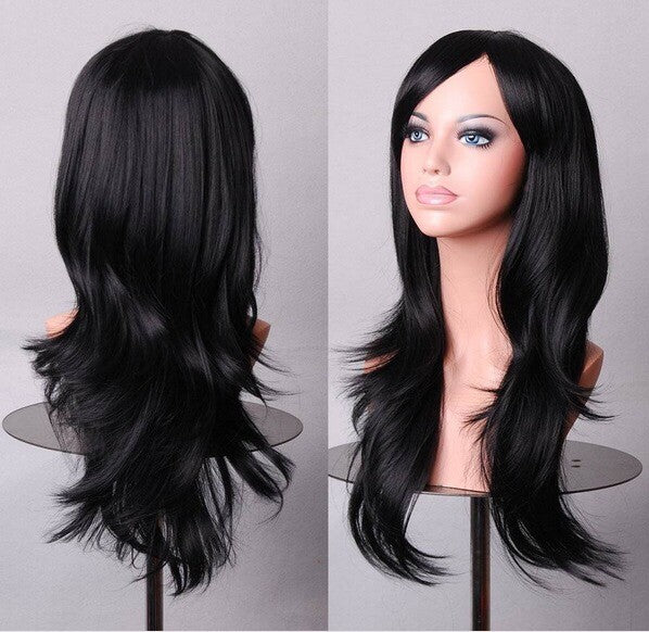 70cm Long Curly Fashion Cosplay Costume Party Hair  Wigs Full Hair Wavy Wig