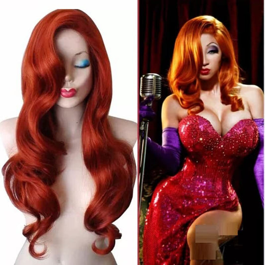 Jessica Rabbit Wig Red New One Size Fits All Unisex