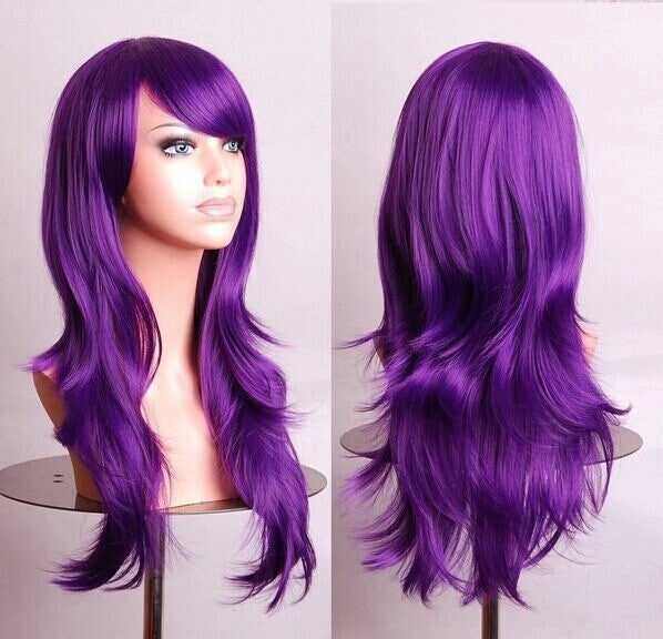 70cm Long Curly Fashion Cosplay Costume Party Hair  Wigs Full Hair Wavy Wig