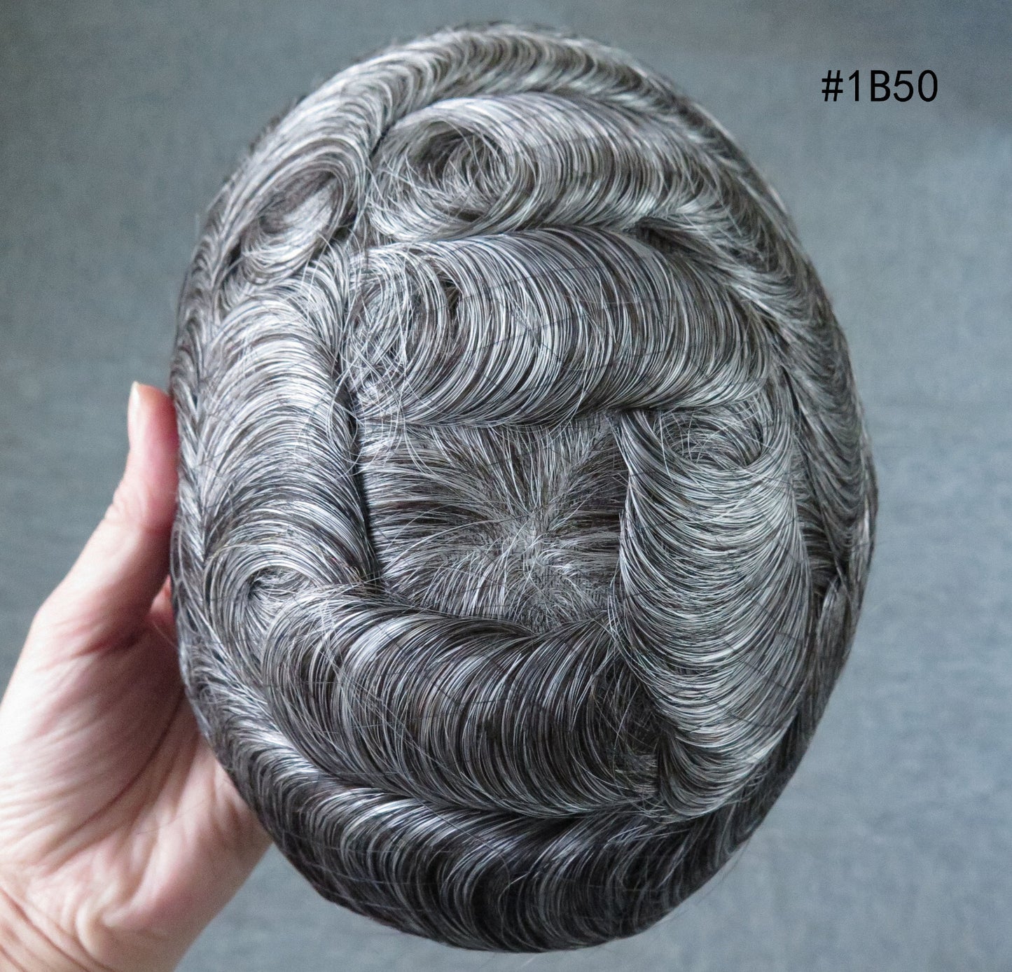 Mens Thin Skin Toupee Hair Replacement System Hairpiece BIO Human Hair Wigs