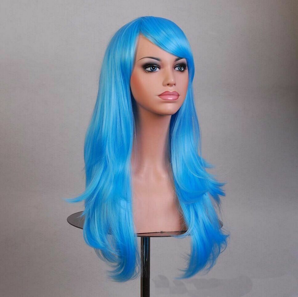 70cm Long Curly Fashion Cosplay Costume Party Hair  Wigs Full Hair Wavy Wig