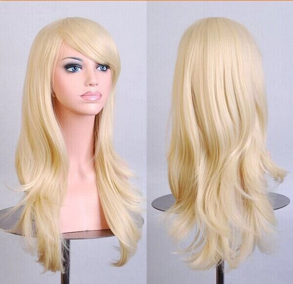 70cm Long Curly Fashion Cosplay Costume Party Hair  Wigs Full Hair Wavy Wig