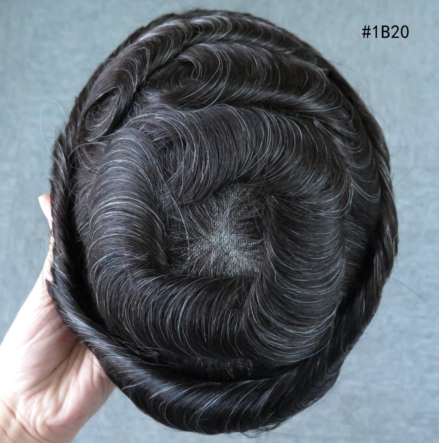 Mens Thin Skin Toupee Hair Replacement System Hairpiece BIO Human Hair Wigs
