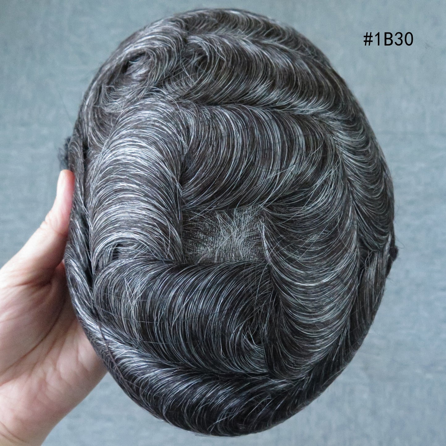 Mens Thin Skin Toupee Hair Replacement System Hairpiece BIO Human Hair Wigs