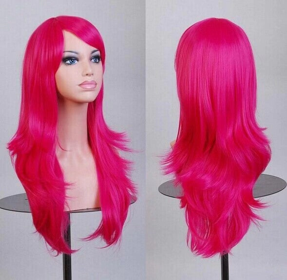 70cm Long Curly Fashion Cosplay Costume Party Hair  Wigs Full Hair Wavy Wig
