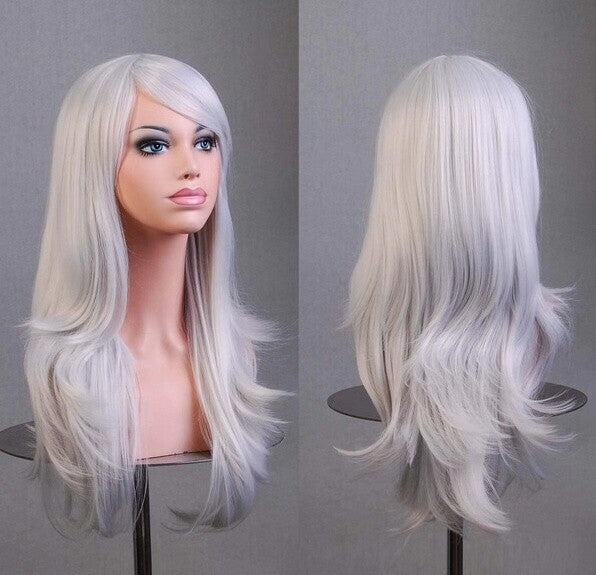 70cm Long Curly Fashion Cosplay Costume Party Hair  Wigs Full Hair Wavy Wig