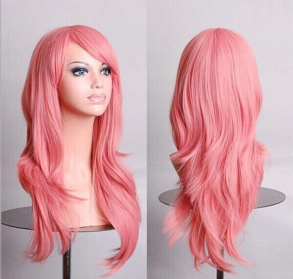 70cm Long Curly Fashion Cosplay Costume Party Hair  Wigs Full Hair Wavy Wig